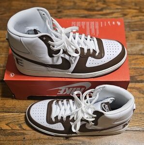 New Nike Terminator High Men Fashion Size 12 Color White/Brown Top